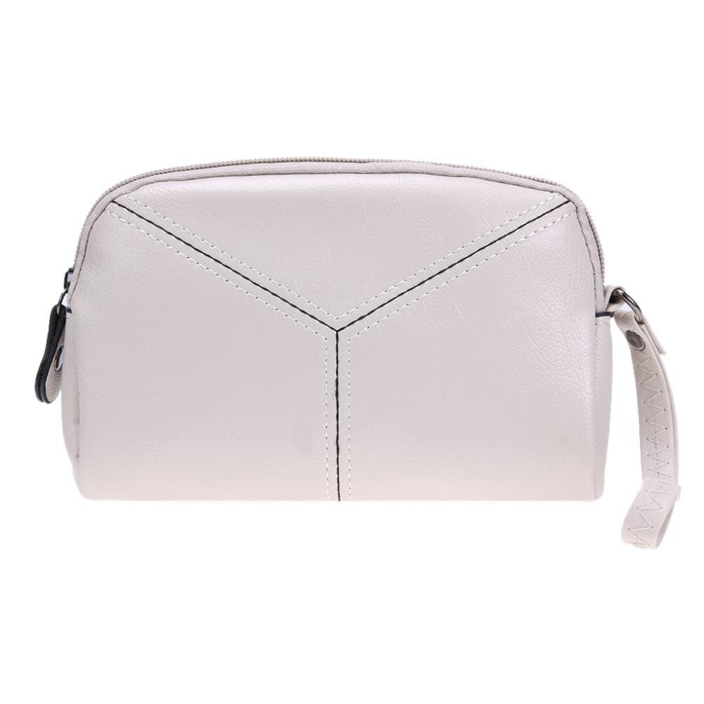 Mini sac pour téléphone multifonction en cuir PU pour femmes, Mini sac pour téléphone, pochette pour cartes, petit portefeuille pour dames, sac à main zippé: Beige