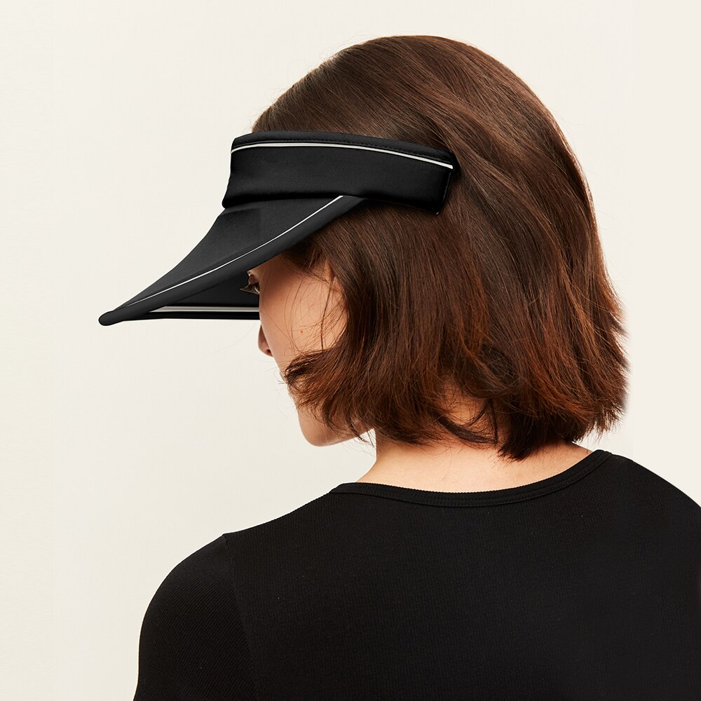 OhSunny Sun Visor Caps Sun Protection Anti-UV Sun Hats for Women Sports UPF50+ Sunscreen Unisex Panama Chapeu Feminino Cycling: black