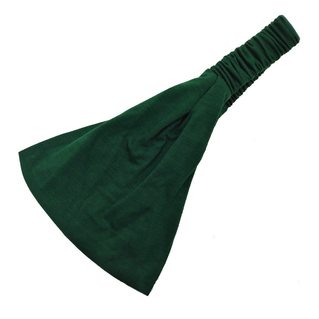 Cinta elástica para el pelo para Mujer, Bandana De Color liso para Yoga, gimnasio, banda para el pelo para el sudor, banda para la cabeza, Buzos deportivos: green