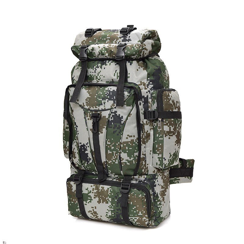 60L Zaino di Grandi Dimensioni Capacità sacchetto Multifunzionale Impermeabile Militare Dello Zaino Dello Zaino escursione Viaggi Zaini Mochila Militar borse: Cachi