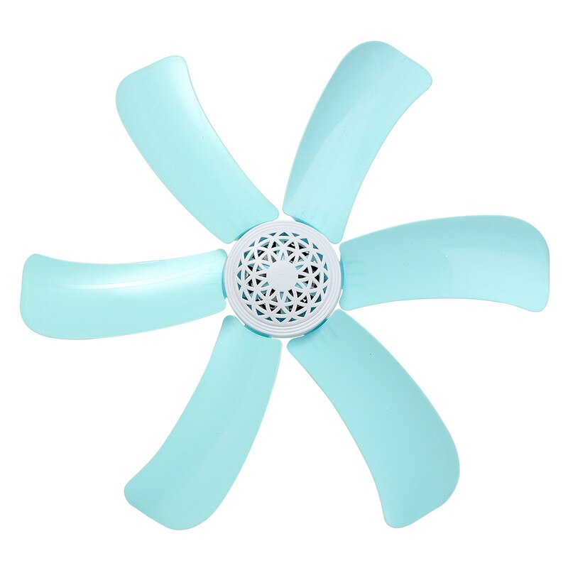 Blauw 10W Stille Plastic Energiebesparing Mini Plafond Ventilator 3-5 Turn Pagina Fan 220V Opknoping Fan zachte Wind Huishoudelijke: 6 leaf Fan