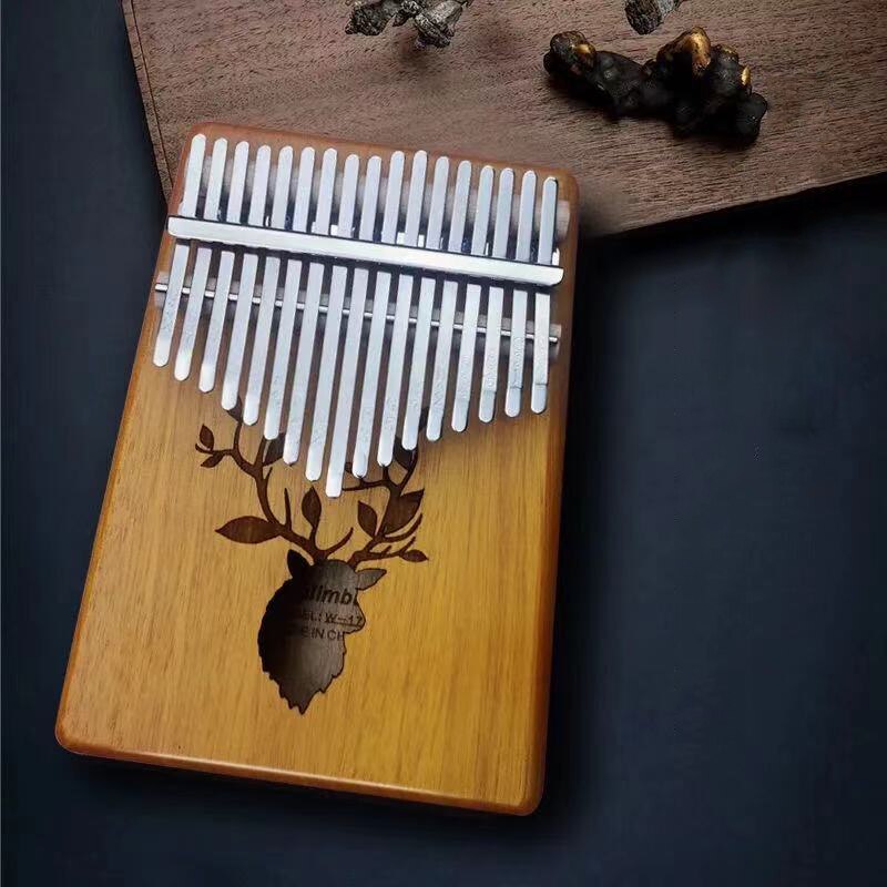 Kalimba-Piano de pulgar de 17 teclas, instrumento Musical, caja de música creativa, hecho con un solo tablero, madera Mbira de: E
