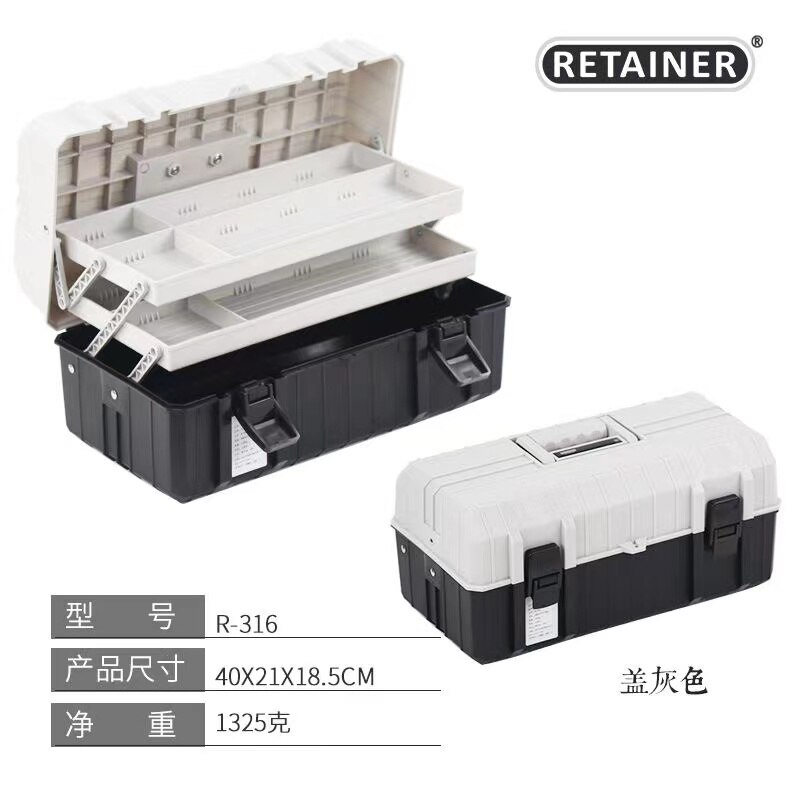 Draagbare Gereedschapskist Plastic Hardware Toolbox Huishoudelijke Kleine Formaat Multifunctionele Onderhoud Toolbox Auto Opbergdoos Anti-Val Doos