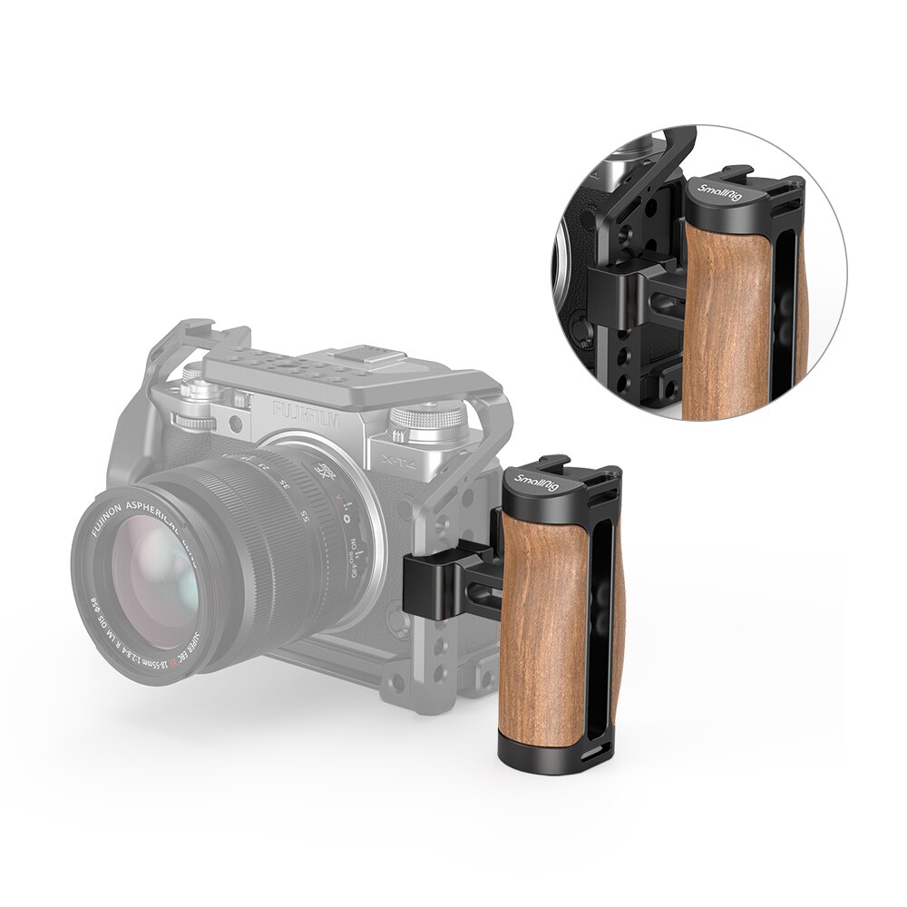 SmallRig Wooden NATO Camera Cage Side Handle with Quick Release NATO Rail 2978
