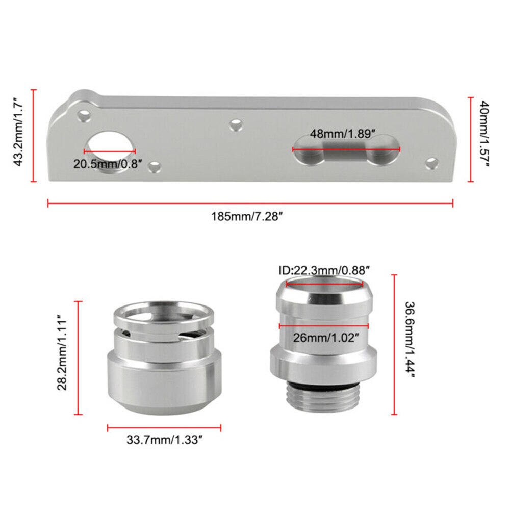 Booster Cap Kit For 2.0T Turbo Pressure Valve Gauge Vacuum Adapter FSI