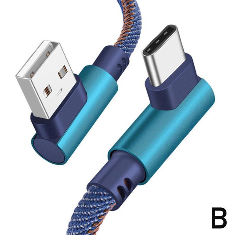 USB 3,1 Zu Typ C Ladung Kabel 90 Grad Rechtwinklig Schnelle Daten synchronisieren Ladung Ladegerät Kabel 25cm