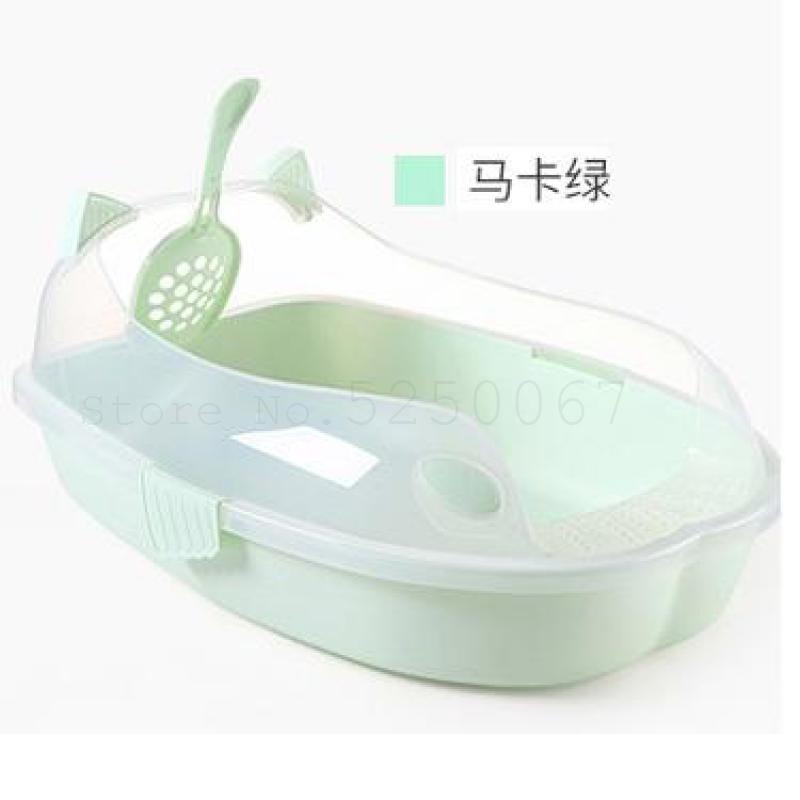 Cat Sand Pot Semi-closed Cat Toilet Anti-splash Small Kitten Feces Open Sand Pot Cleaning Supplies Big Size
