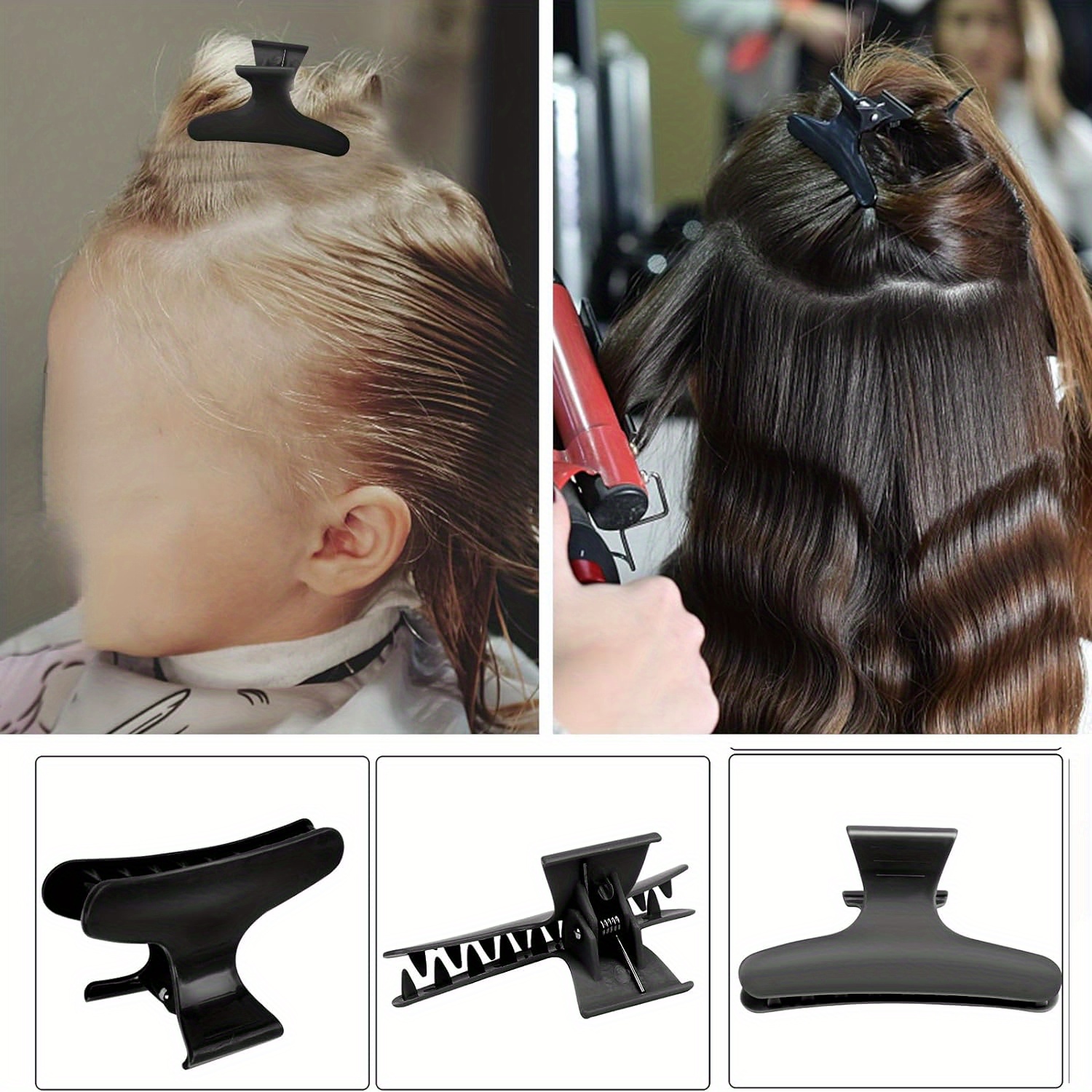 12 Stuks Vlinder Holding Haar Clip Haar Sectie Klauw Klemmen Kappers Tool Voor Snijden Kappers Vlinder Clip Grab Salon
