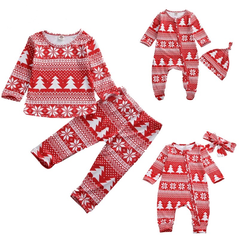 Pyjama de noël pour bébé, vêtements de nuit pour enfants, motif père noël, filles et garçons, ensemble imprimé, tendance automne