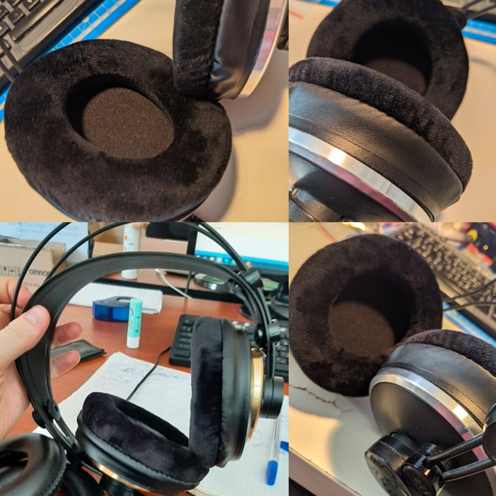 Replacement Ear Pads for AKG K240 Studio K241 K242 K270 K271 K272 MkII Mk Headset Parts Leather Cushion Velvet Earmuff Earphone