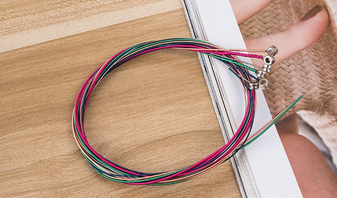 Gitaar/Ukelele Snaren 4/6 Stuks/set Zuiver Koper Snaren 1-6 Voor Akoestische Gitaar Ukelele Bas Snaren Klassieke Akoestische folk: WHITE