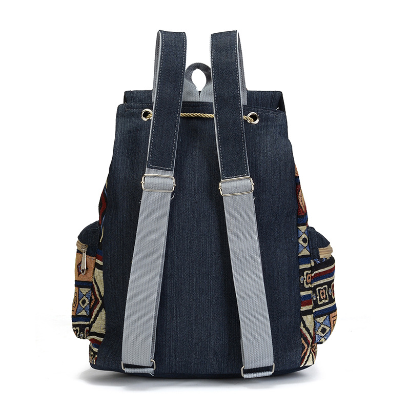 Nueva mochila Vintage de lona de para mujer, mochilas étnicas, mochilas bohemias, mochila escolar Rugzak, mochila
