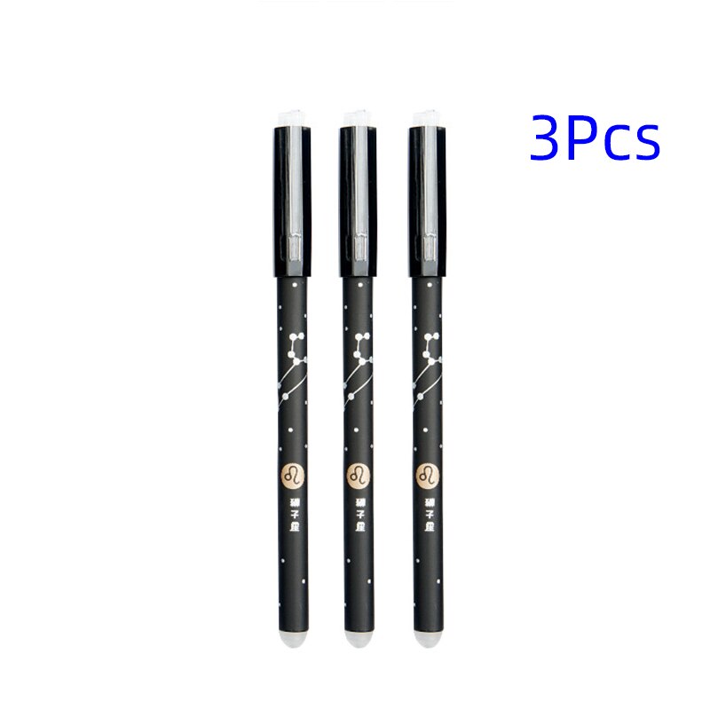 3Stck Löschbaren Stift, Neuheit 0,5mm sternenklar stift neutral Stifte für Schule Mädchen Schreiben Büro Liefert Schreibwaren: 3 Stck Leo