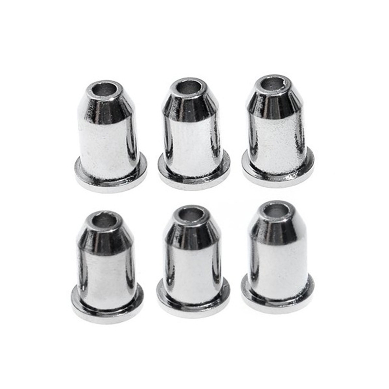 Bouchons cordes guitare, boucle à travers le corps, embouts cordes guitare, bague pour guitares 6: Argent