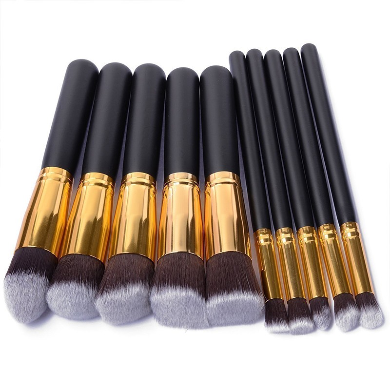 10Pc Synthetische Make-Up Borstel Set Cosmetics Foundation Mengen Blush Make-Up Tool Make Up Borstels Makeupfor Vrouwen Foundation Brush