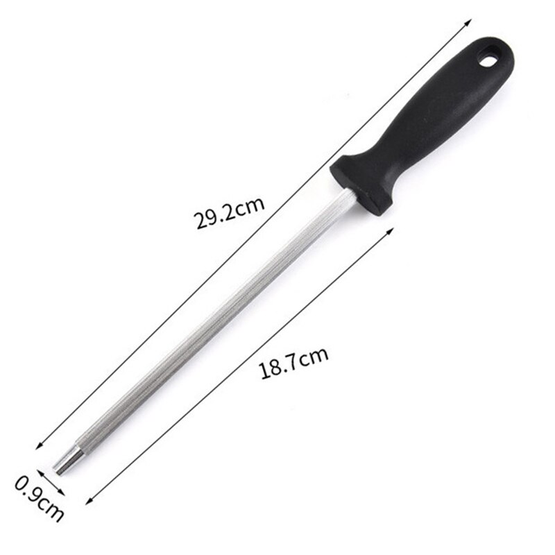 Kitchen Sharpening Rod,Diamond Carbon Steel Knife Sharpening Rod,12 inch Knife Sharpener,For Chefs Steel Knives Kitchen Tool: ABS handle 1