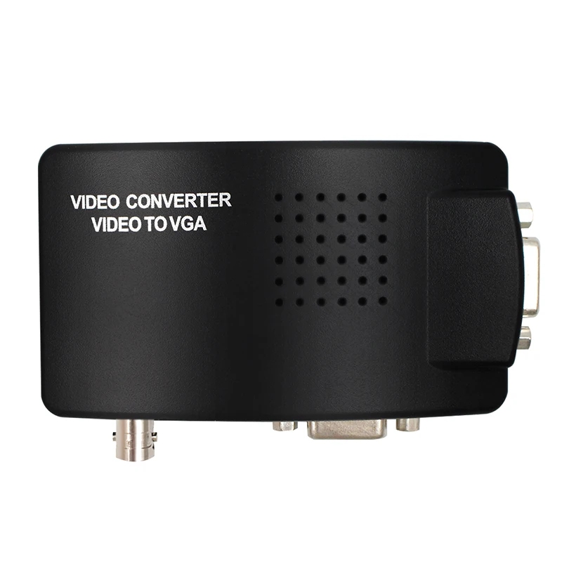Bnc vga composto s-video para vga conversor de vídeo adaptador de saída vga caixa de interruptor digital para pc mac tv câmera dvd dvr
