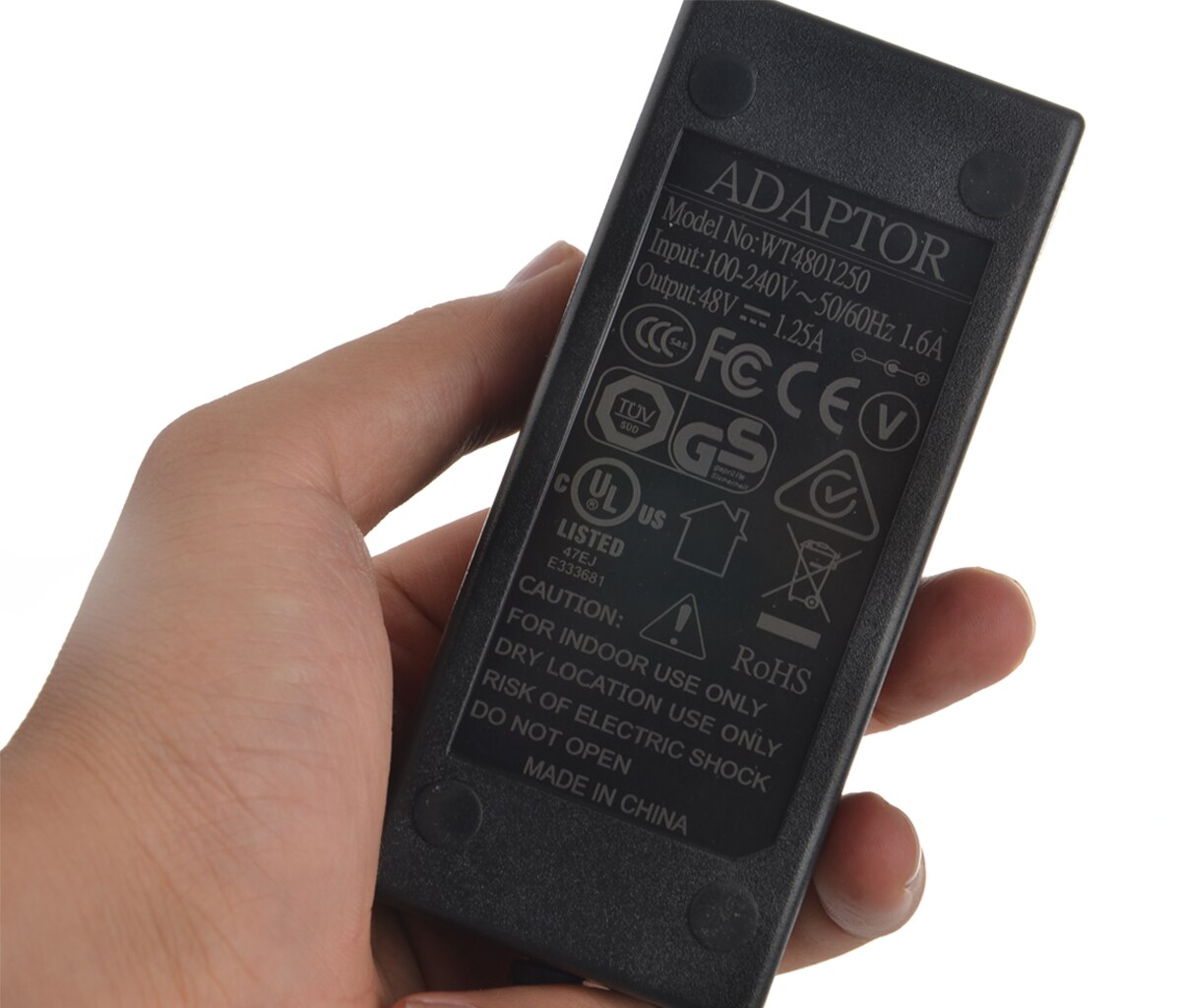 48 Volt AC DC Power Adapter 48V60W voeding voor Gigabit 10/100/1000 Mbps PoE Patch Panel voor IP Camera, VOIP, WiFi AP