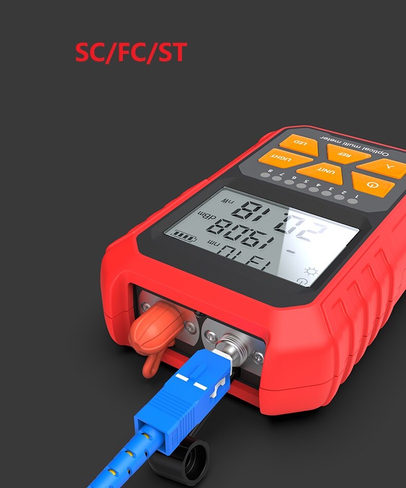 Mini Fiber Optische Power Meter Fc/Sc/St Universele Interface Test Range-70dBm ~ + 3dBm -50dBm ~ + 20dBm