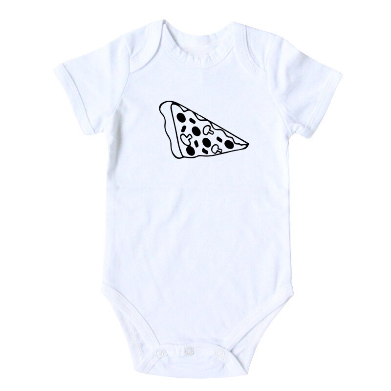 T-shirt avec Pizza, Look de famille amusant papa et fils, barboteuse pour bébé, QT-1928