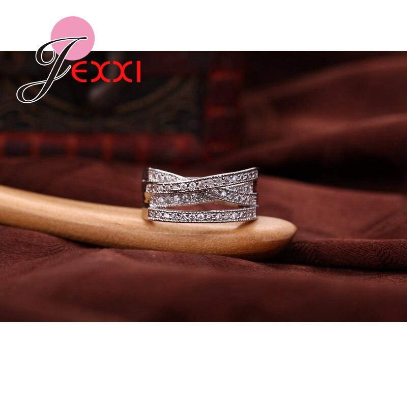 925 esterlina Anéis de Prata Para As Mulheres/Meninas Com AAA de alta Qualidade + Strass Austrain Genuine Wedding Engagement anillos