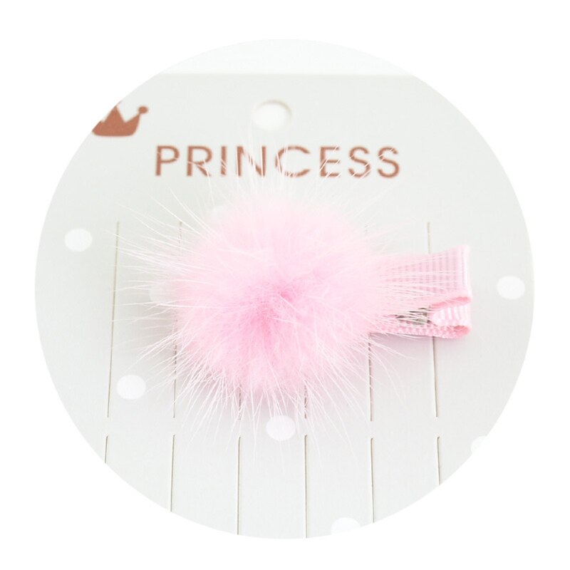 12 Pcs Koreanischen Fell Ball Pompon Haar Clip Pin Barrettes Headwear Für Baby Mädchen GXMB