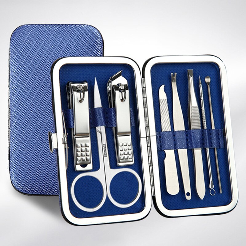 8pcs Nail Clip Set Stainless Steel Nail Scissors Clipper Cutter Trimmer Manicure Multi-Purpose Fingernail Toenail Tools Kit: 05