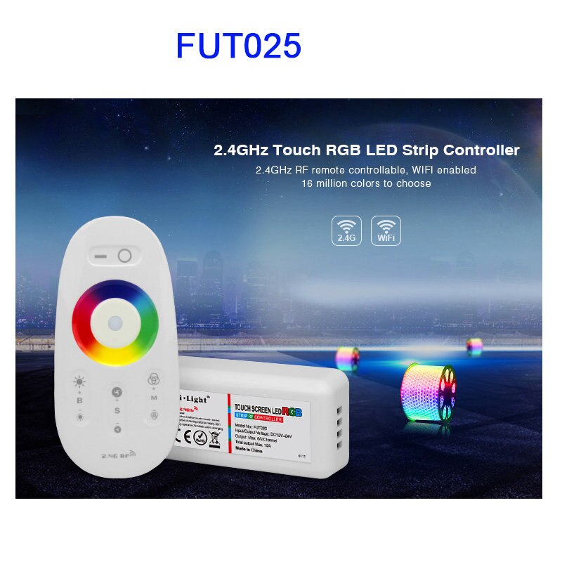 Miboxer 2.4g led strip dimmer touch dual hvid/rgb/rgbw led strip controller fut 020/ fut 021/ fut 022/ fut 025/ fut 027/ fut 028: Fut 025