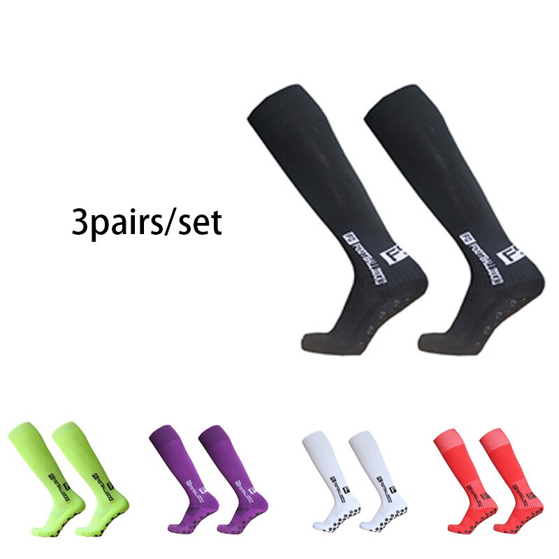 3pairs/set sport piłka nożna skarpety mężczyźni kobiety FS długa rurka skarpety piłkarskie silikonowy uchwyt antypoślizgowy skarpetki