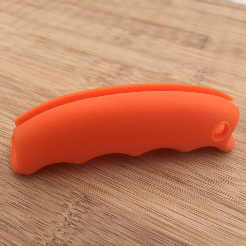 Good Healthy Plastic Bag Holder Carrier Strong Silicone Handle Carrier for Grocery Plastic Bag Shopping Bags Garbage Bag: Orange