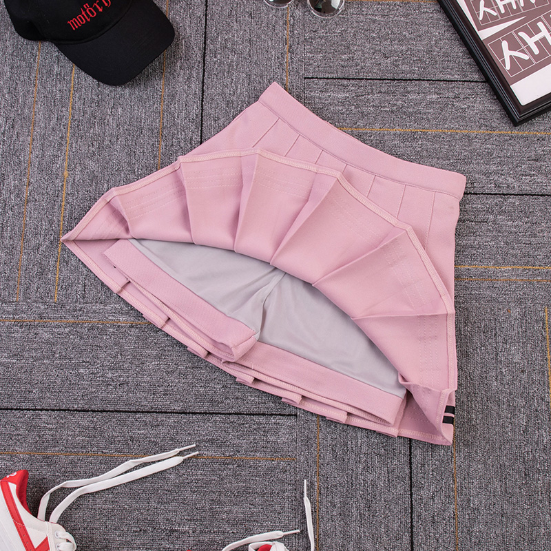 Faldas de cintura alta para mujer, minifalda a cuadros plisada a rayas con cintura elástica, estilo coreano inglés Y2k