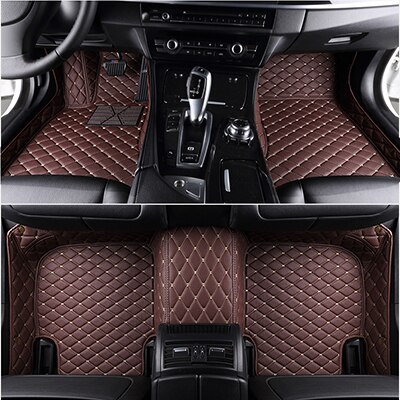 Custom 5 Seat car floor mats for renault Megane CC Latitude Laguna Captur all models car mats auto accessories: coffee