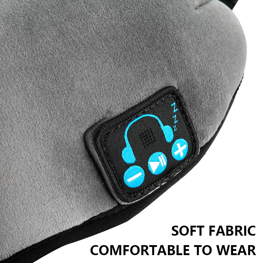 2 In 1 Wireless Ear Muffs with Earphones Headphones Sleep Mask Bluetooth Travel Handsfree Call Music Sleep Eye Mask Earmuffs