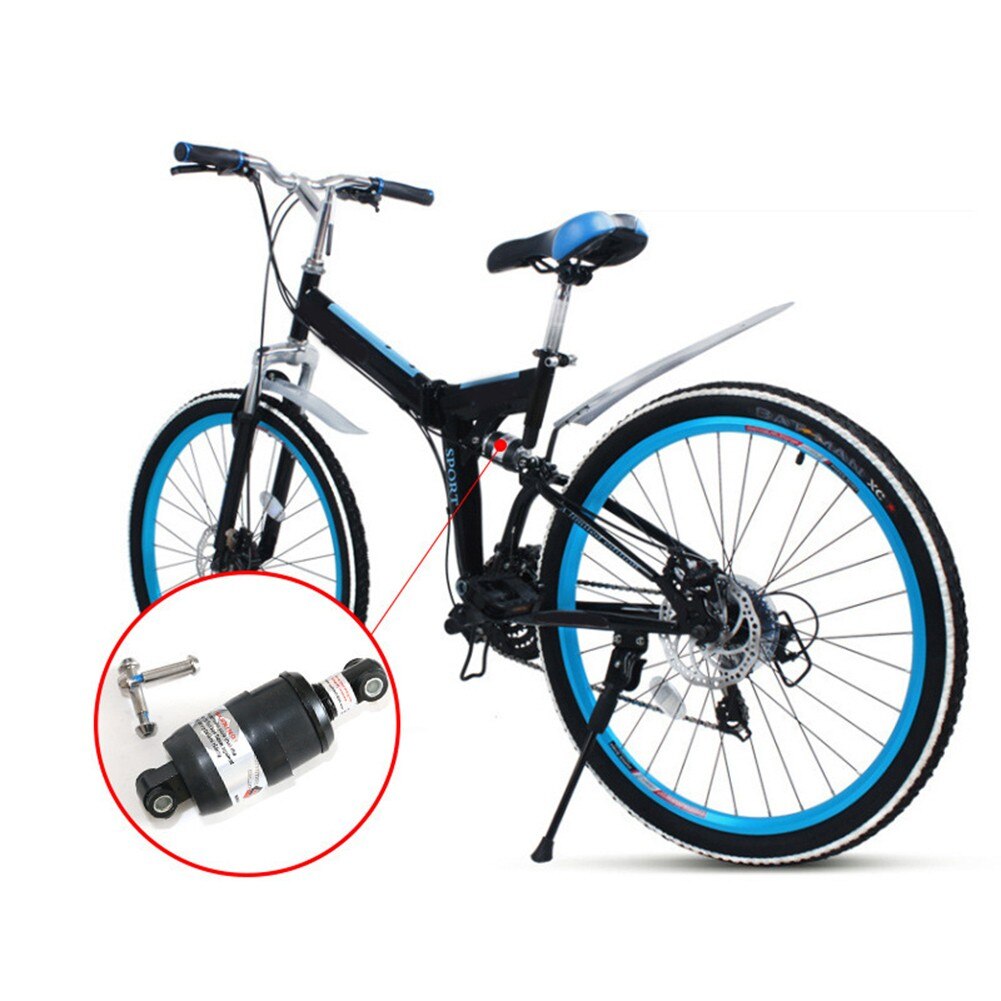 MTB Bicycle Shock Absorber Rear Suspension Spring Shock Absorber Black For Electric Foldable Mountain Bike Adjustable Alloy Part