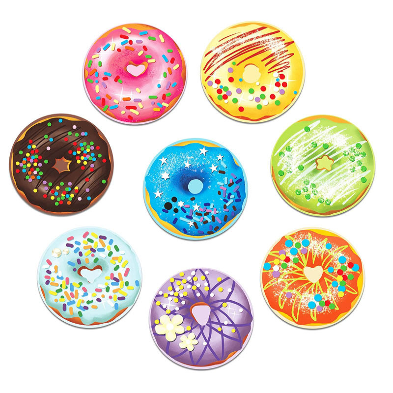 1.5 tum bröd färg donut tårta hus bakning klistermärke etikett dekoration bröllopsfest barn födelsedag försegling klistermärke