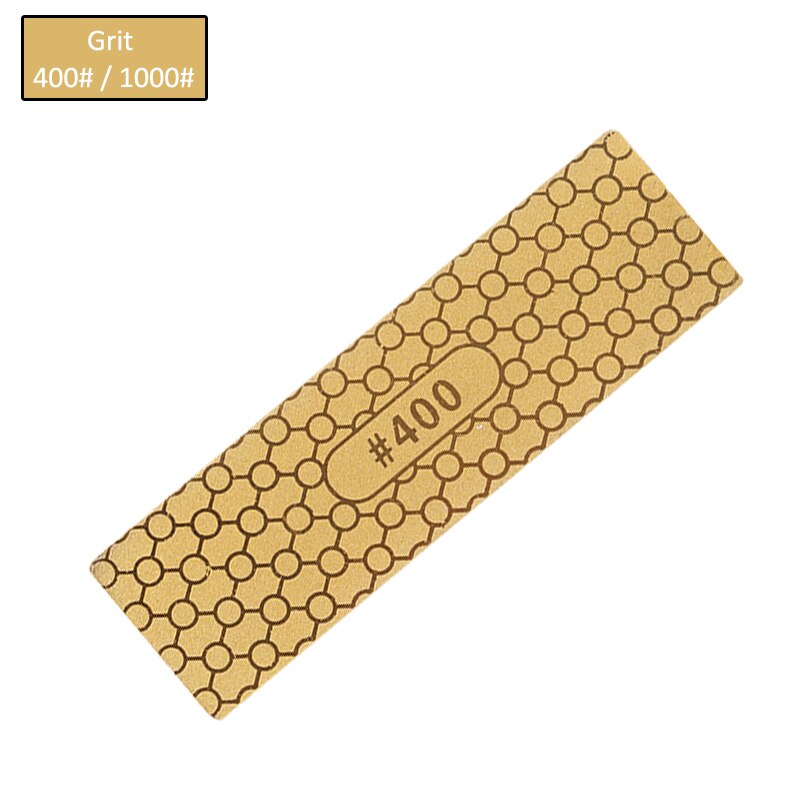 Diamond Sharpener Stone Double-sided Kitchen Outdoor Knife Sharpener Grinding Tools Honeycomb Titanium-plated Whetstone: Grit 400 1000