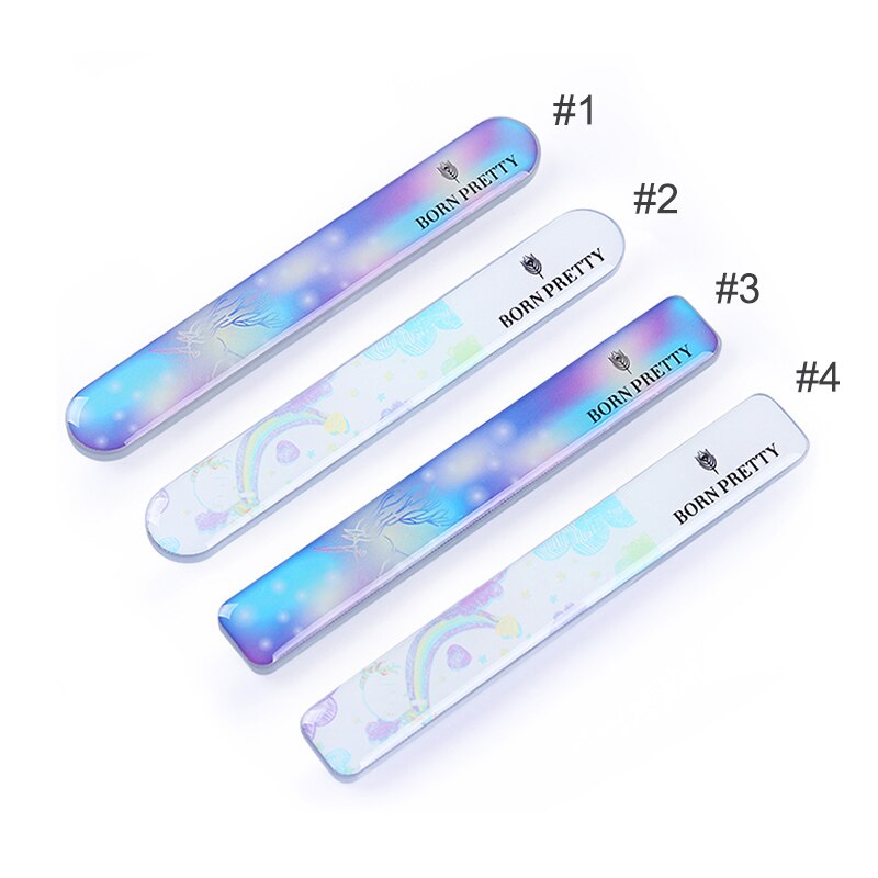 GEBOREN PRETTY Gradiënt Nano Glas Art Nail Buffer File Set Buffing Reinigbare Slijpen Nail Art Manicure Tool UV Gel Polish