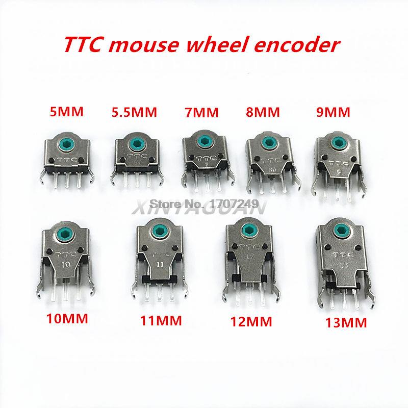2Stck Neue Original TTC Maus Encoder Hoch Genaue 5/5.5/7/8/9/10/11/12/13MM Grün Ader 5 millionen leben Maus Rad Decoder