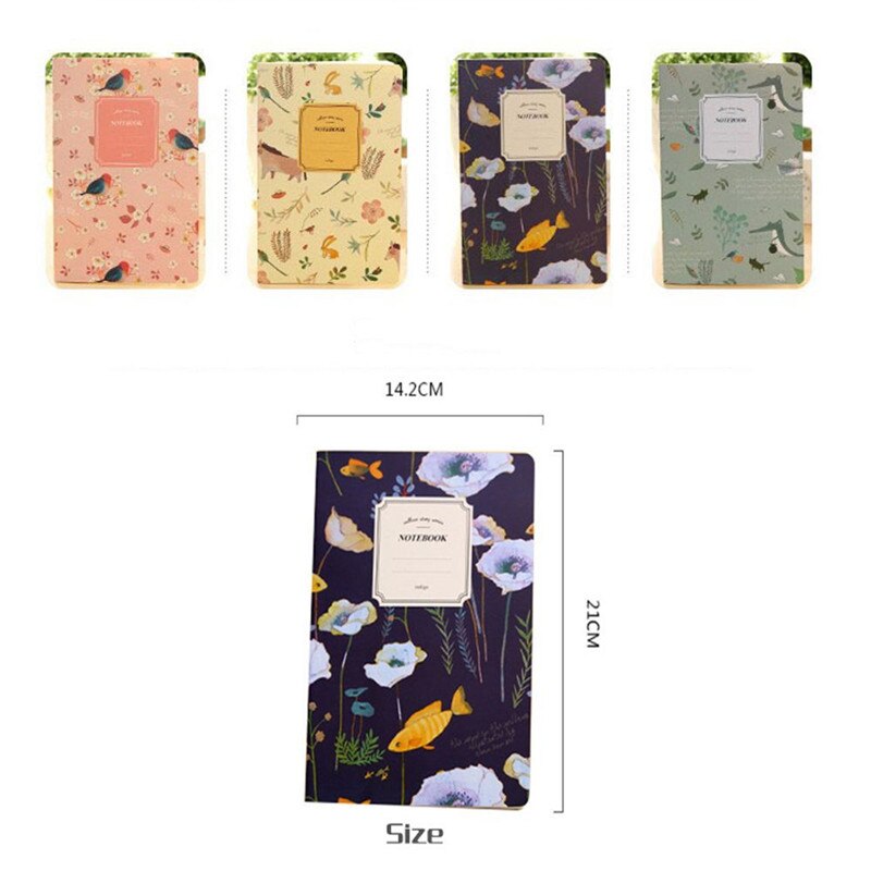Cute Nature Animal Plant A5 Notebook 32 Page Notepad Diary Journal Planner Stationery Office School supplies