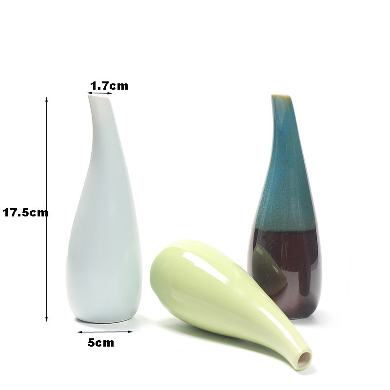 Mini Multicolor de cerámica hidropónico jarrones para plantas pote de flor florero Mesa plantas Bonsai nórdico hogar Decoración