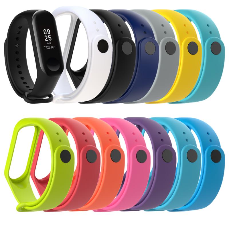 11 cores nova substituição silicone pulseira de pulso pulseira para xiaomi mi banda 3 pulseira inteligente nova pulseira de relógio para miband 3