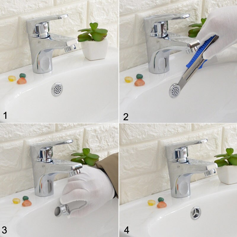 Bathroom Basin Sink Hole Round Overflow Cover Ceramic Pots Basin Sink Overflow Covers Kitchen Hotels Bathroom Accessories Tools