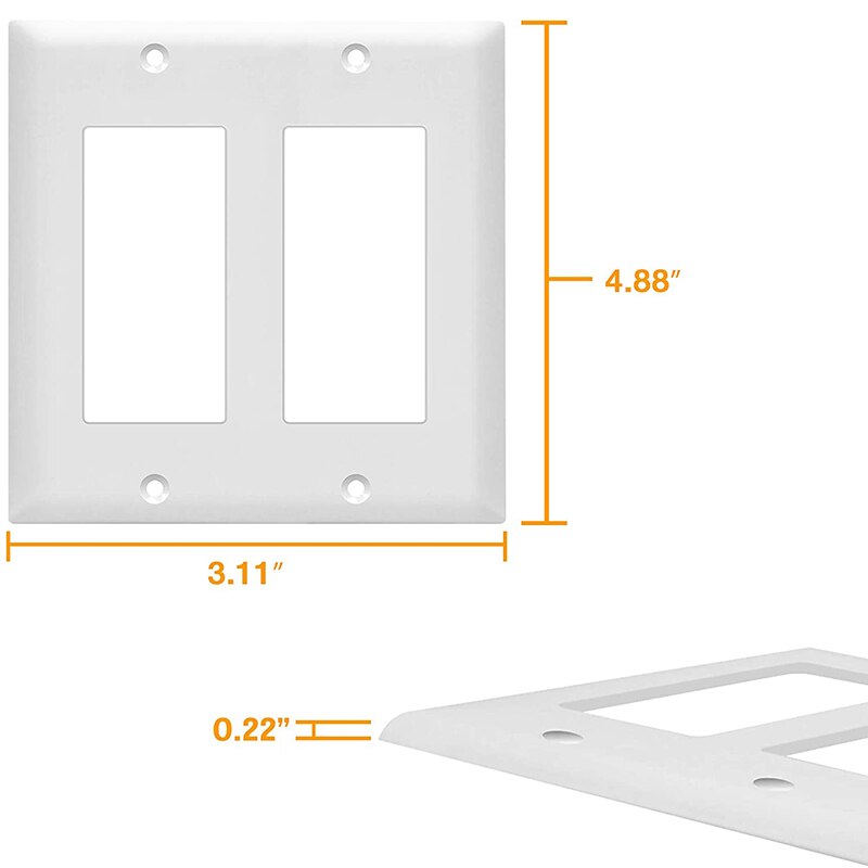 10 Pcs Decorator Light Switch or Socket Outlet Wall Panel Polycarbonate Thermoplastic