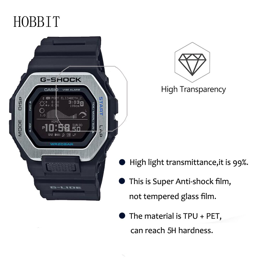 3PCS 5H 0.15mm Nano Explosion-proof Screen Protector For Casio G-Shock GBX-100 GBX100 1PR 2PR 7PR SmartWatch Screen Guard Film