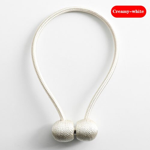 Magnetisk gardinklämma gardinhållare hängande boll spänne gardinbindningar spänne klämmor tillbehör heminredning: Krämvit / 1pc
