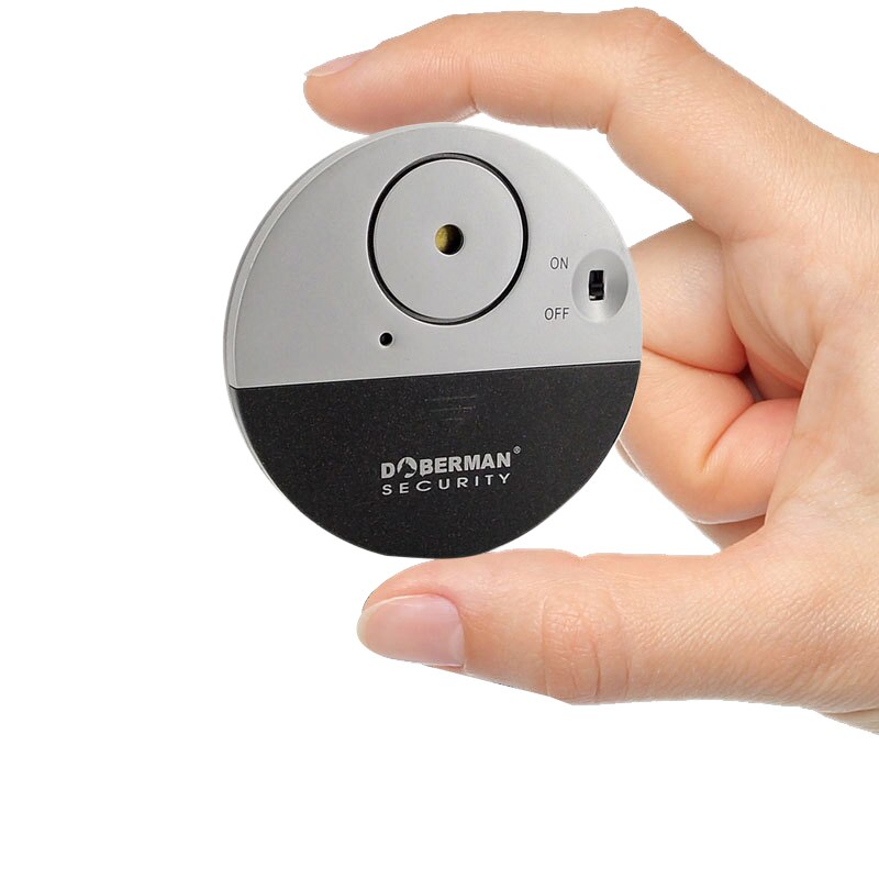 DOBERMAN-Detector de vibración electrónico de seguridad, dispositivo inalámbrico de 100DB, Sensor de vibración para ventana y puerta de armario, alarma de seguridad