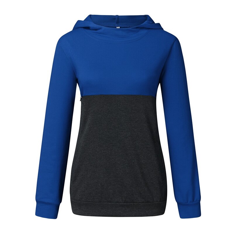 Pregnant Woman Hoodie Maternity Tops Nursing Breastfeeding Clothes Autumn Patchwork Casual Loose Blouse Top de mujer embarazada