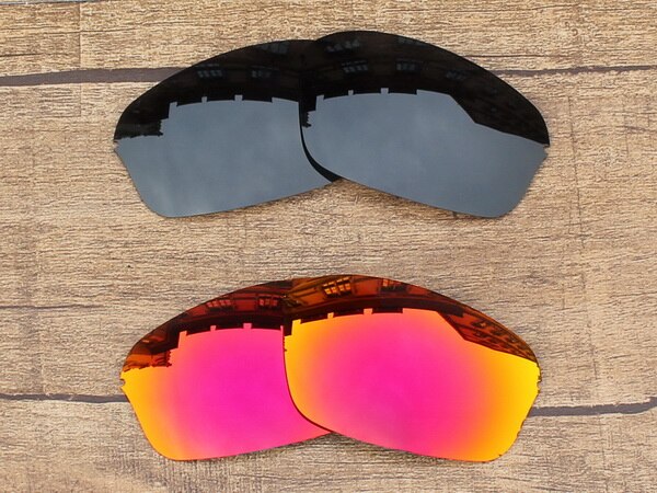 Vonxyz 20+ Color Choices Polarized Replacement Lenses for-Oakley Half Wire 2.0 Frame: Black and Ruby