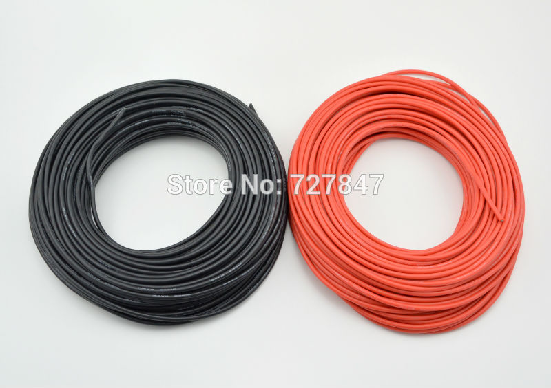 1 meter Rot + 1 meter Schwarz Silicon Draht 12AWG 14AWG 16AWG 18AWG 20AWG 22AWG 24AWG Heatproof Silikon Silica gel Draht Kabel