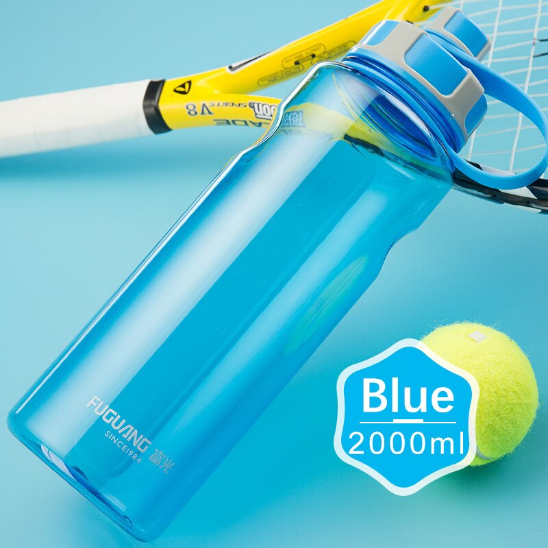 1000ml/2000ml Cycling Bike Water Bottle Bicycle Portable Kettle Water Cup Plastic Outdoor Sports Mountain Cycling Drink Bottles: 93 Blue 2000ml
